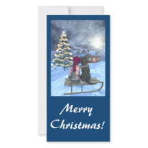 Assistindo ao Cartão de Natal de Papais noeis