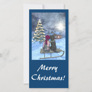 Assistindo ao Cartão de Natal de Papais noeis