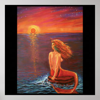 Assistindo Ao Sunset - Sereia Impressão