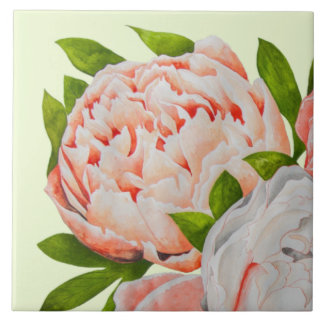 Assorted Peonies on a Ceramic Tile (A)