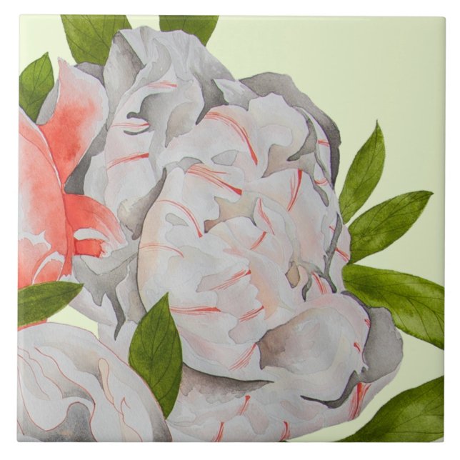 Assorted Peonies on a Ceramic Tile (D) (Frente)