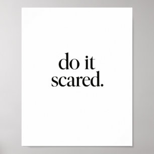 Assustado - Poster de Motivação Minimalista