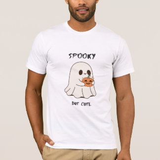 Assustador, mas Fofo – Camiseta de Fantasma Pastel