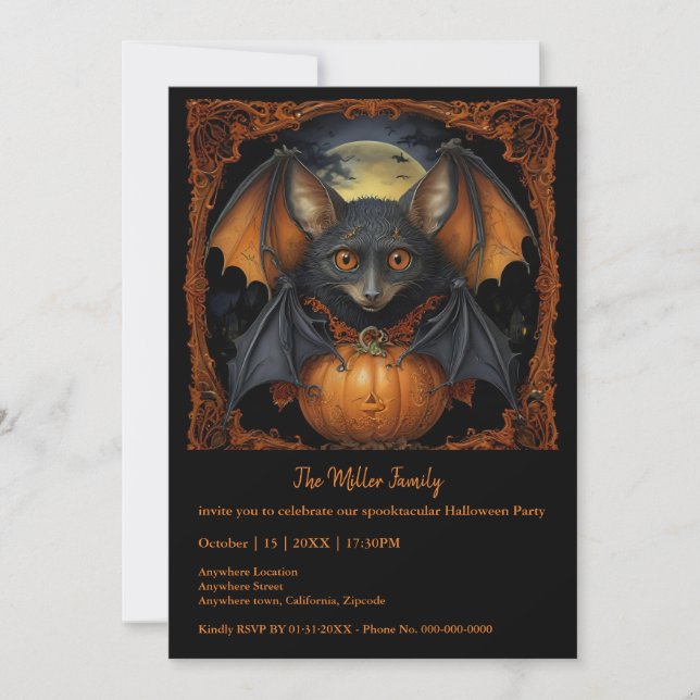 Assustador Spooktacular de Animais de Halloween em (Frente)