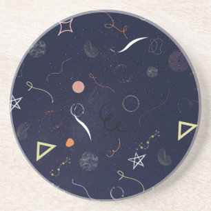 Astar Noite Estrelada Doodle Porta-copos Azul Mari