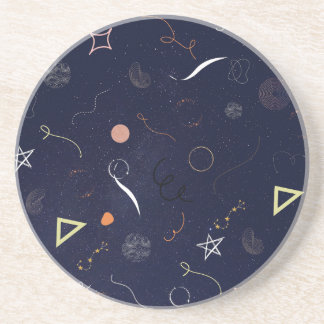 Astar Noite Estrelada Doodle Porta-copos Azul Mari