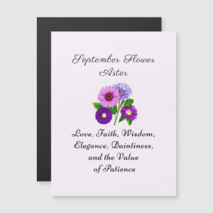Aster de Flor do Mês de Nascimento Personalizado