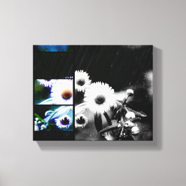 Asters Aglow Art Colllage Impressões de Canvas