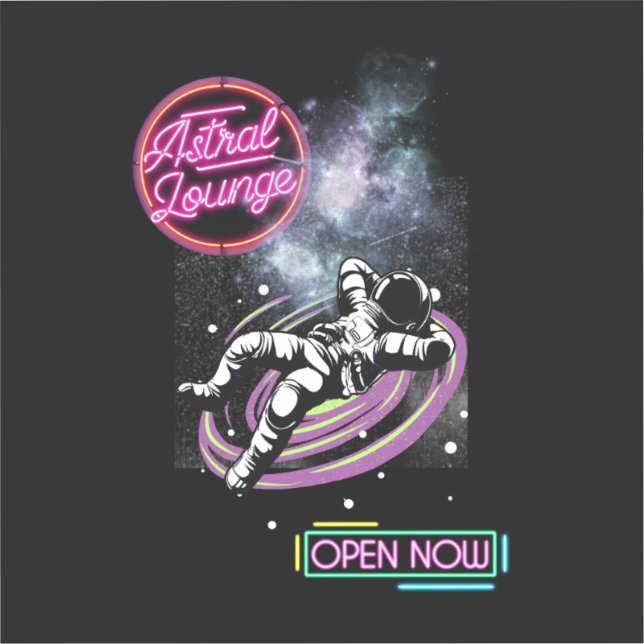 Astral Lounge - Adesivo (Frente)