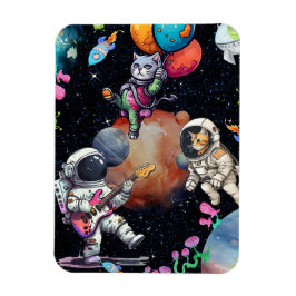 Astro-meow No Universo Ímã De Foto Flexível