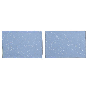 Astrologia Pastel Azul Estrelas Brancas Constelaçã
