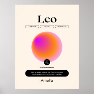 Astrologia Símbolo Zodíaco Poster da Estação de Le