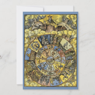 Astrologia Vintage, Renascença Roda Zodiaca, 1555