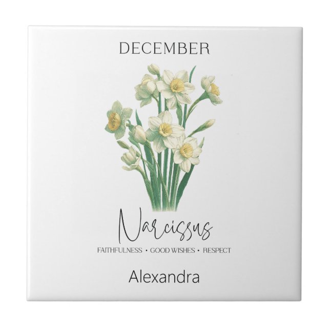 Astrology Birth Mês de dezembro | Flower Narciso (Frente)