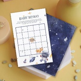 Astronaunt Rocketship Chá de fraldas Baby Bingo Ga