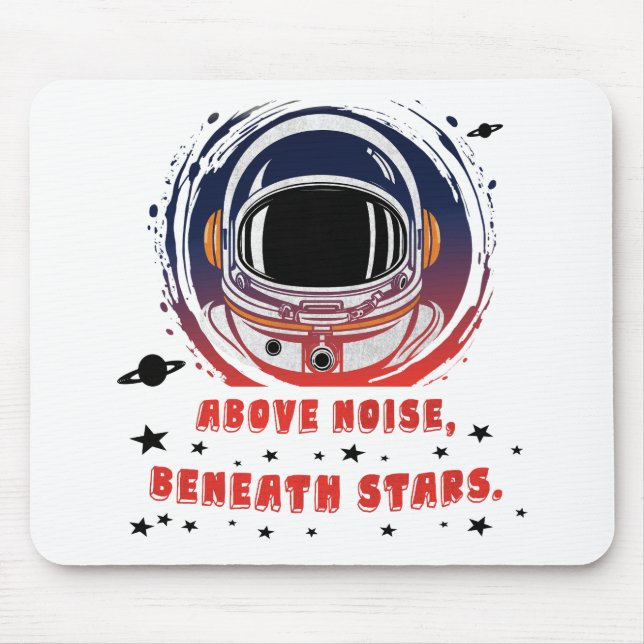 Astronaut Portrait Design - Mouse Pad (Frente)