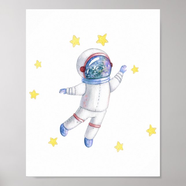 Astronaut wall decor, Earth wall decor poster (Frente)