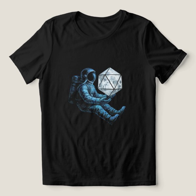 Astronaut with Moon Dice (Design frontal)