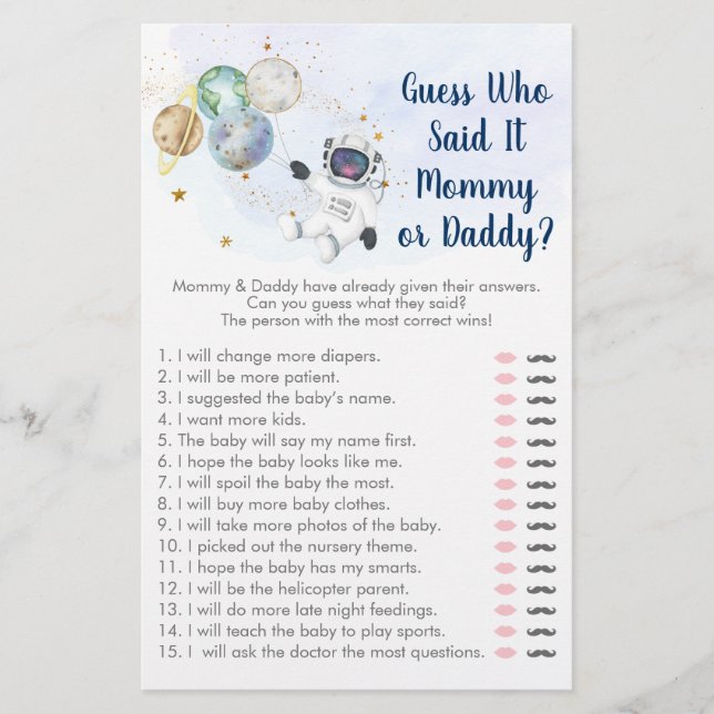 Astronauta Azul, Espaço Dourado, Adivinha Quem Dis (Frente)