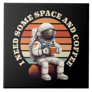 Astronauta Bebendo Café