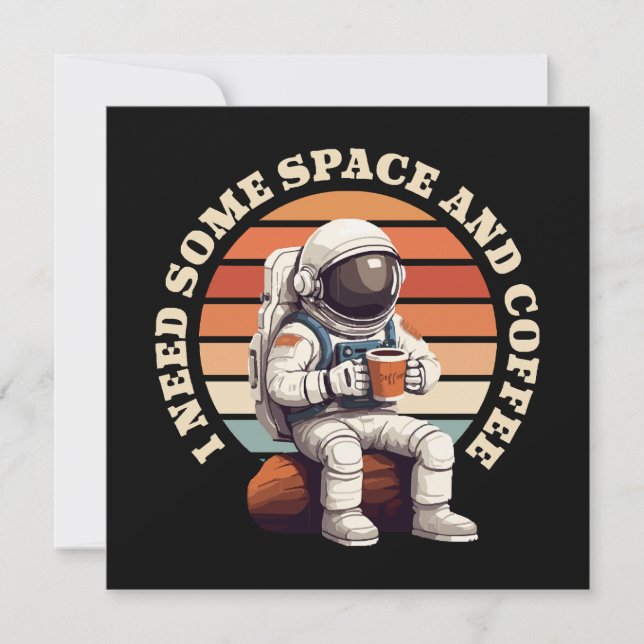 Astronauta Bebendo Café (Frente)