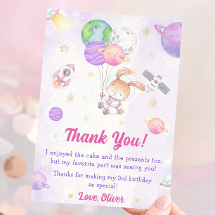 Astronauta Cartões de agradecimentos de aniversári