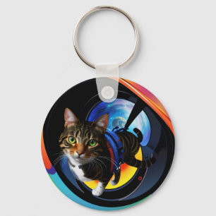 Astronauta cat chaveiro