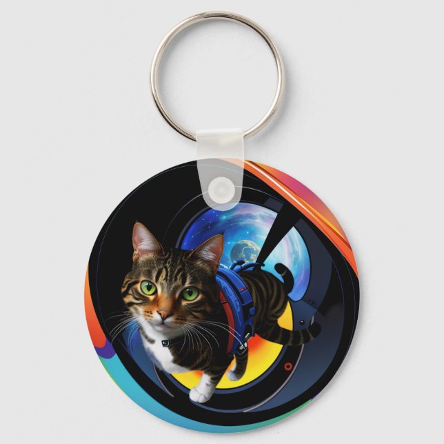 Astronauta cat chaveiro (Frente)