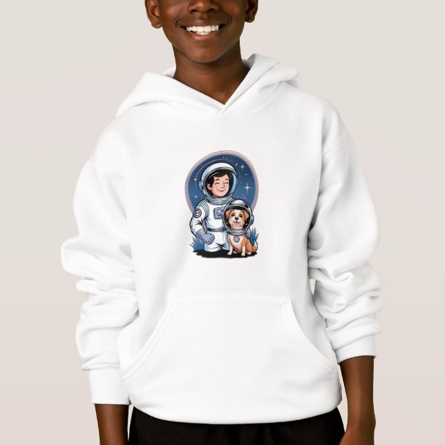 Astronauta com animal de estimação (como um cão nu (Frente)