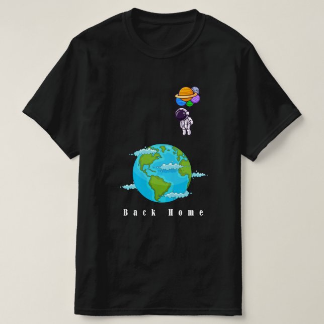 astronauta com camiseta terrestre de aterrissagem  (Frente do Design)