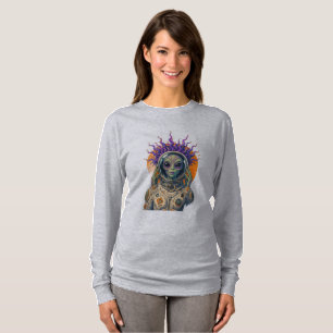 Astronauta Cósmico Alien Camisa Manga Longa