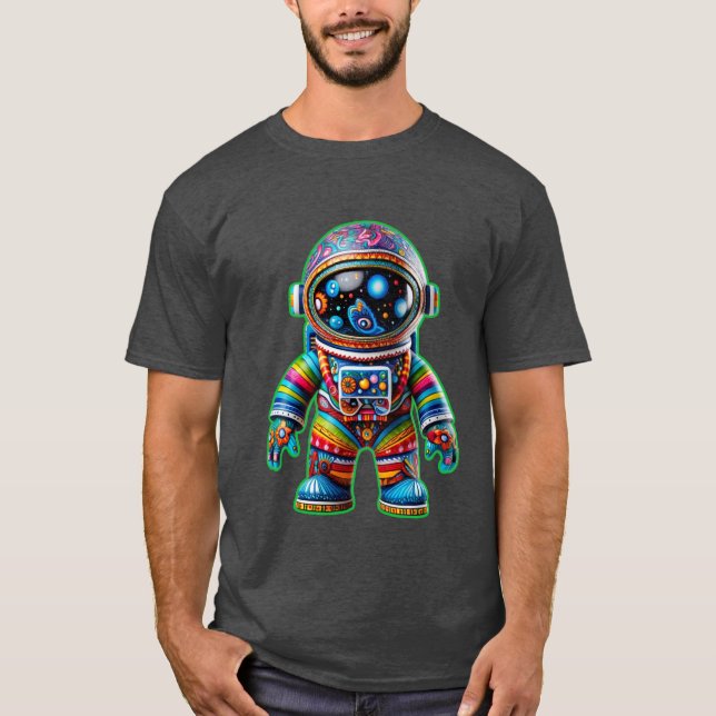 Astronauta de Alebrije: Camiseta Cosmic Guardian (Frente)