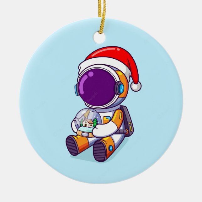 astronauta de natal de ornamento (Frente)