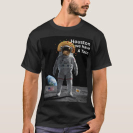 Astronauta do Taco em Camiseta Engraçada no Espaço