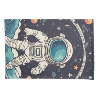 Astronauta e Planetas Espaço
