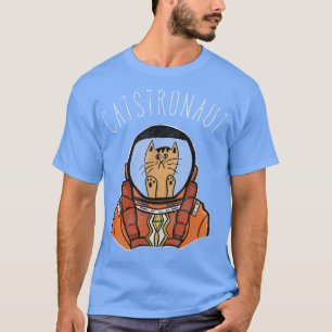 Astronauta Espacial Cat T Camisa Engraçada Fora de