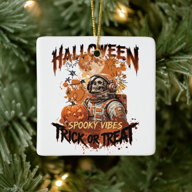 Astronauta Esqueleto Assustador Enfeite de Hallowe (Árvore)