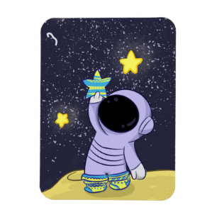 Astronauta flexível do ímã fotográfico em meias di