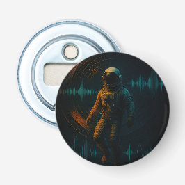 Astronauta Flutuante na Arte Sonora Glitchwave