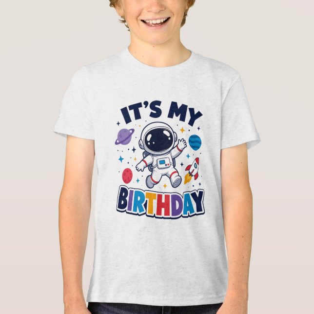 Astronauta Fofo Espaço Sideral É Meu Aniversário C (Frente)