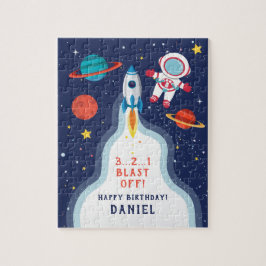 Astronauta Foguete Espacial Exterior Quebra-cabeça