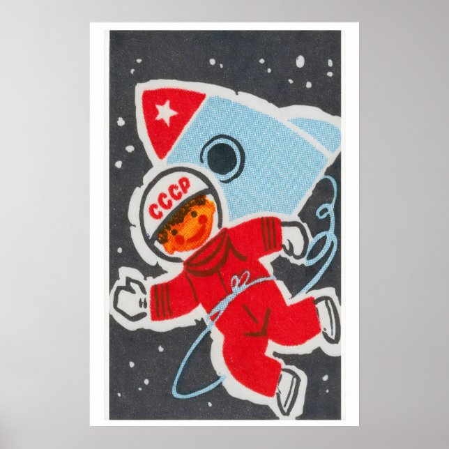 Astronauta Infantil Soviético - Impressão Matchbox (Frente)