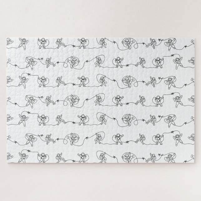 Astronauta Jigsee Quebra-cabeça (Horizontal)