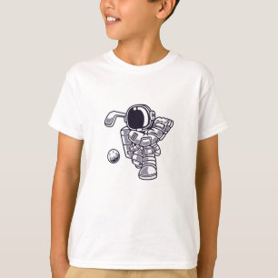 Astronauta Jogando Golfe na Lua Camiseta
