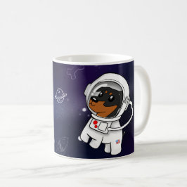 Astronauta mínimo do Pin na caneca de café do