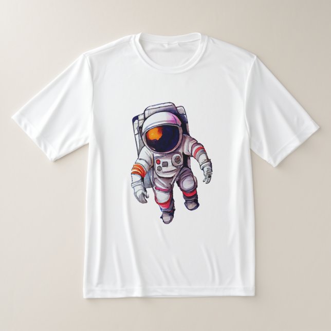 Astronauta na Camiseta Espacial (Postura )