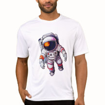 Astronauta na Camiseta Espacial