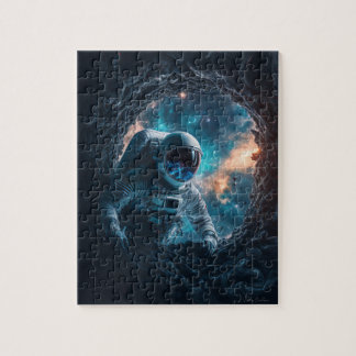 Astronauta Pequim Em Quebra-cabeça Asteroide