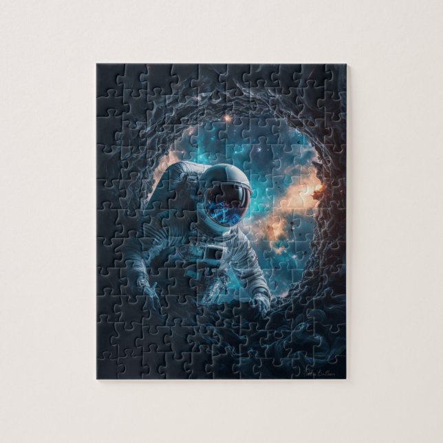 Astronauta Pequim Em Quebra-cabeça Asteroide (Vertical)