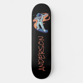 Astronauta personalizado flutuando com skate